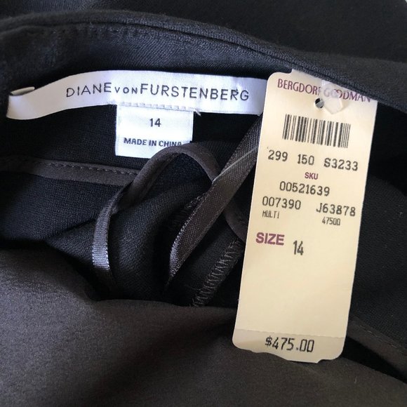 NWT DVF embroidered monstera leaf runway Yianna dress - Picture 13 of 13